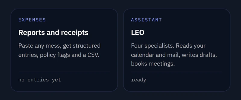 The Desk: the Expenses and Leo panels