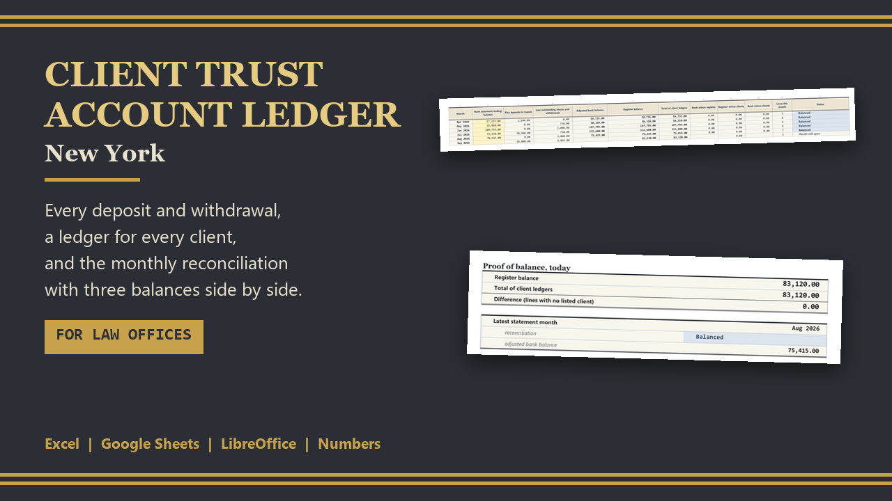 Client Trust Account Ledger (New York) cover